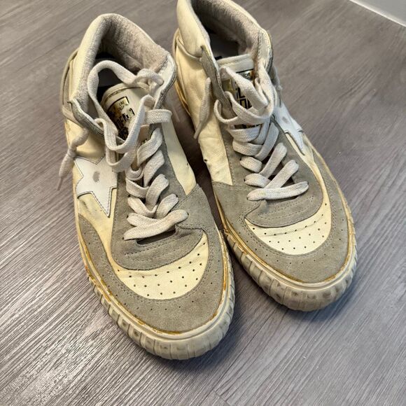 Golden Goose Mid Star with ice-gray suede inserts and white star Size 39 - Picture 2 of 10